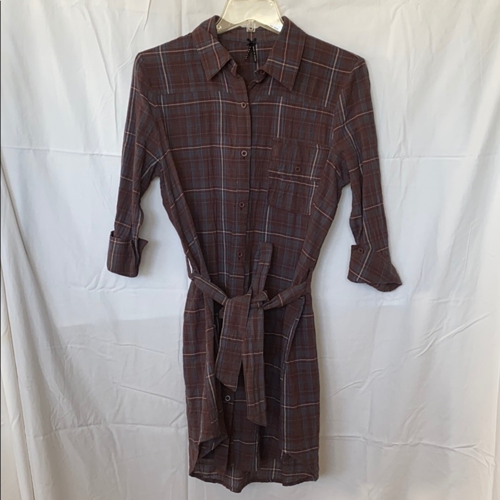 Lapis medium plaid tunic